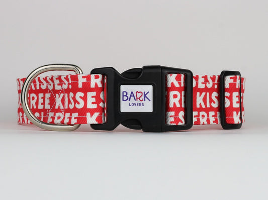 Free Kisses Dog Collar