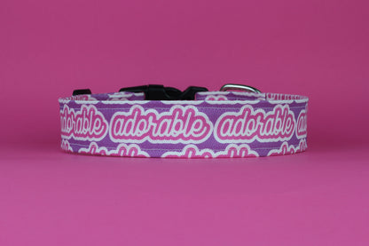 Adorable Purple and Pink Collar One Size