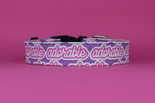 Adorable Purple and Pink Collar One Size