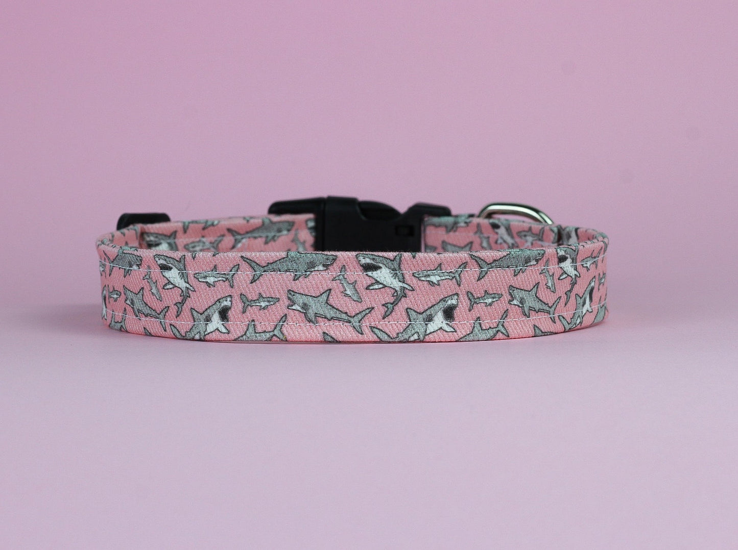 Pink Sharks Dog Collar