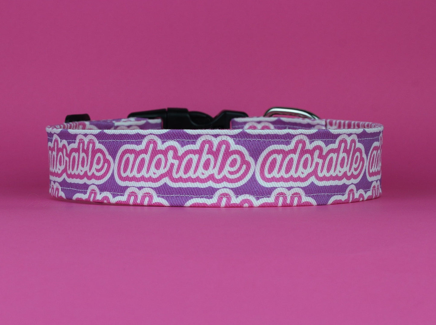 Adorable Pink and Purple One Size Collar